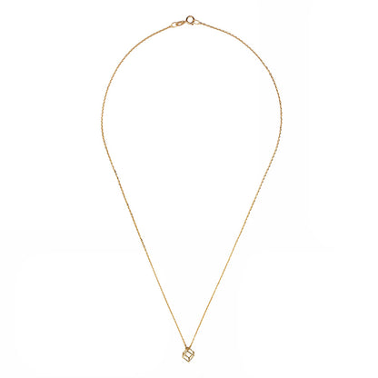 CUBE OF GOLD Necklace 18k Gold